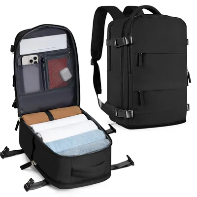 Produktbild von Wanderrucksack Trekkingrucksack Reiserucksack - 14 Zoll Laptopfach - Wasserdicht - Schuhfach - Große Hauptkammer