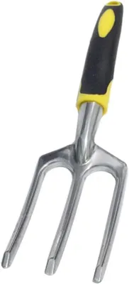 Immagine prodotto di Rastrello da giardino in acciaio inossidabile con denti e manico ergonomico – per smuovere il terreno compatto, piantare fiori, ortaggi e bonsai