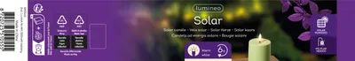 Produktbild von Solar LED Kerze 7x10cm Outdoor Kunststoff Hellgrün / Warmweiß