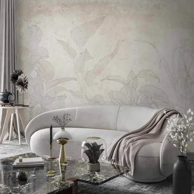 Produktbild von Selbstklebende Folie Fototapete - Subtle Exotic Plants 245x175 cm Blätter b-C-10387-a-a