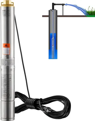 Obrázok produktu pre Čerpadlo do hlbokej studne Čerpadlo do studne Potrubné čerpadlo 370W 5,3 m³/h 50 m