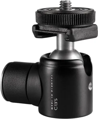 Productafbeelding van Aluminium Kogelkop - Statiefkop Wisselplaat - Camera Stabiliseren - Met Flitsschoen - 85 g - Zwart