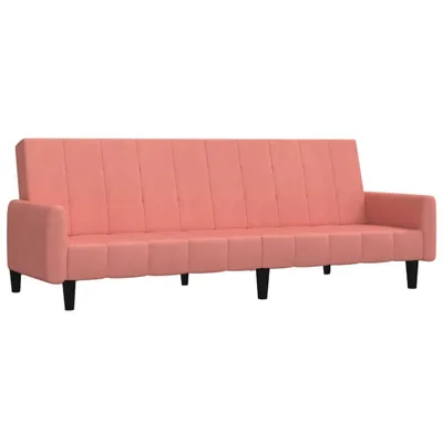 Immagine prodotto di Divano Letto a 2 Posti Rosa in Velluto