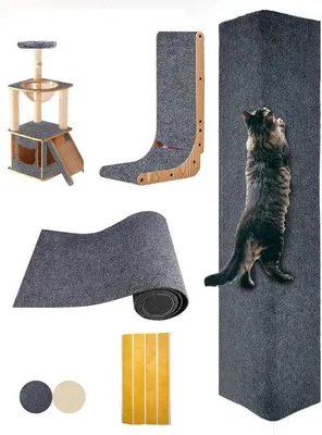 Obrázek produktu pro Podložka pro kočky – samolepicí ležátko pro kočky – 1 ks – šedá barva – 200 x 40 cm