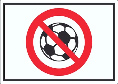 Produktbild von Ballspielen verboten Symbol Aufkleber A8 (52x74mm)