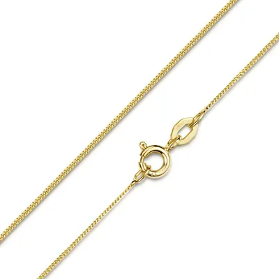 Produktbild von MATERIA by Matthias Wagner Goldkette 375 Gold Panzerkette 0,8mm - Halskette Damen Mädchen 36 42 45 50cm in Schmuck Etui