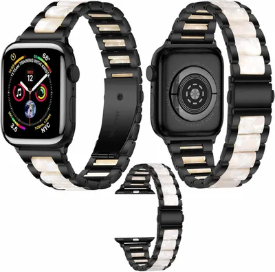 Image de Pour Apple Watch Series Ultra 1 + 2 49mm 9 8 7 45 / 6 SE 5 4 44 / 3 2 1 42mm métal / résine bracelet montre intelligente