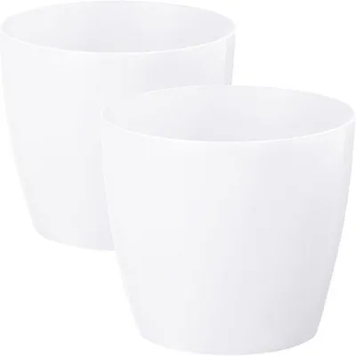 Zdjęcie produktu dla Duży zestaw dekoracyjnych doniczek plastikowych o średnicy od 2 do 30 cm - idealny do ziół i roślin