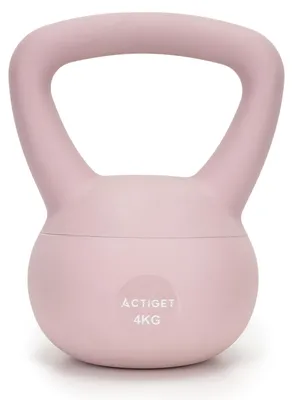 Obrázok produktu pre ACTIGET Soft Kettlebell 4 kg cvičebná záťaž, tréningová lopta, fitness, svetloružová