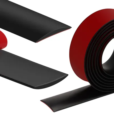 Produktbild von Übergangsprofil selbstklebend, für Böden, schwarz, 200 cm x 4 cm