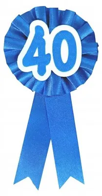Produktbild von GoDan Geburtstags-Anstecker "40" Blau Uni
