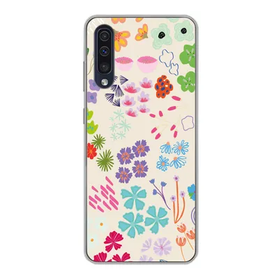 Produktbild von MuchoWow® Handyhülle Schutzhülle Hülle für Samsung Galaxy A30s Blume - Muster - Anemone Silikon Softcase Handy Hülle - Karteninhaber
