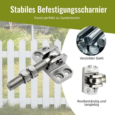 Set von 2 - Edelstahl - Geeignet für schwere Lasten - M16-112 mm - Schraubplatte - Türscharniere