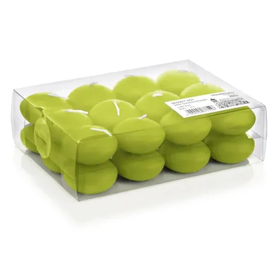 Produktbild von Schwimmkerzen Apfelgrün Ø 45 mm, 24 Stück