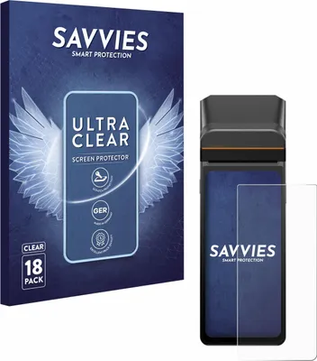 Produktbild von 18x Für Sunmi V3H Schutzfolie Savvies Displayschutz Display Schutz Folie Klar Transparent