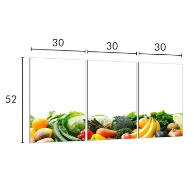 Imagen del producto de Placa de vidrio protectora para cocina, dimensiones 30x52 cm