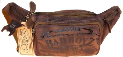 Produktbild von Bull Burry Echtlederbauchtasche - Hüfttasche - Nierentasche - Tasche für Biker "Bad Boyz"