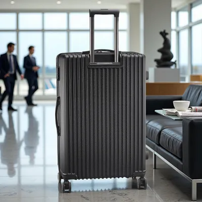 Produktbild von 3-teiliges Hartschalen Kofferset, Trolleyset mit 4 Rollen, TSA-Zahlenschloss, 360° drehbar, 28/24/20 Zoll, Handgepäck & Reisegepäck, Schwarze Koffer, ABS