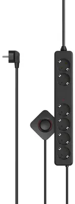 Produktbild von Hama 00223142, 6 AC-Ausgänge, 3 m, Kabelgebunden, Schwarz, 445 mm, 95 mm