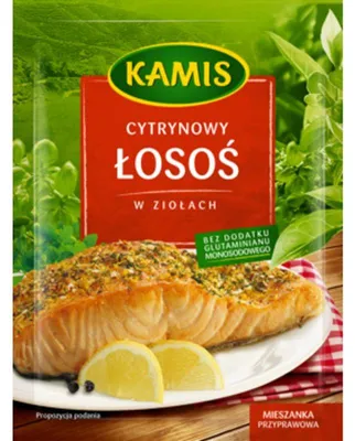 Obrázok produktu pre Przyprawa do łososia z cytryną i ziołami Kamis 18 g