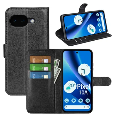 Produktbild von Klapphülle für Google Pixel 10A - Tasche mit Kartenfach, Hülle Schwarz