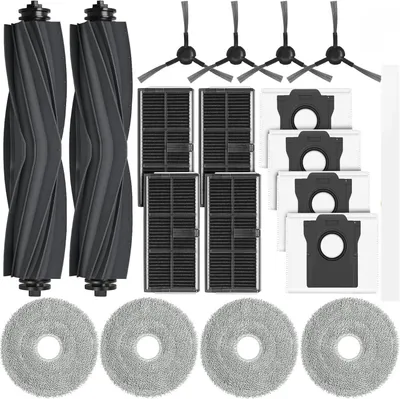 Produktbild von L40 Ultra AE Zubehör für Dreame L10s Ultra Gen 2 / L40 Ultra AE/Mova E30 Ultra Zubehörset Ersatzteile L10s Pro Ultra Heat 4 Staubbeutel, 4 Filter, 2 Hauptbürste, 4 Wischpads, 4 Seitenbürste