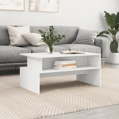 Produktbild von The Living Store Couchtisch Weiß 90x55x42,5 cm Holzwerkstoff