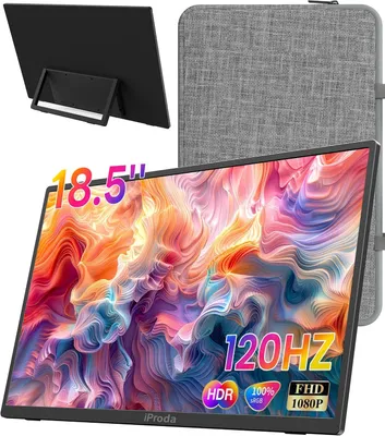 Obrázok produktu pre 18,5-palcový prenosný monitor s obnovovacou frekvenciou 120 Hz a rozlíšením FHD 1080P