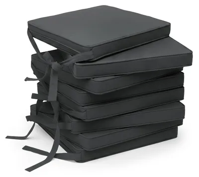 Image de Lot de 8 coussins d'assise Beautissu Loft SK, gris graphite, 45 x 40 x 5 cm