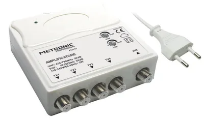 Produktbild von Metronic 414114 TV-Verstärker VHF/Uhf für Digital Terrestrisch mit LTE-Filter, V