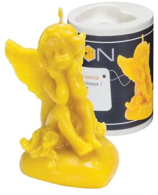 Produktbild von Łysoń Silikonform Aniołek auf Herz für Bienenwachskerzen