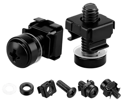 Zdjęcie produktu dla Śruby M6 x 20 mm, 40 sztuk, czarne, do szaf serwerowych