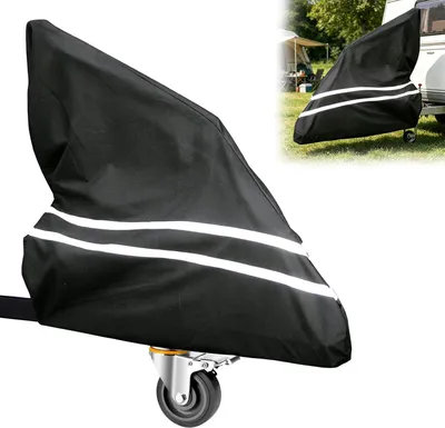 Imagen del producto de Cubierta impermeable de 600D Oxford, de 104 x 110 cm, con cierre de clip, para caravanas y remolques