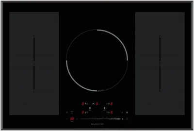 Produktbild von Wolkenstein WIF77-2FZF, Schwarz, Integriert, 77 cm, Zonen-Induktionskochfeld, Glaskeramik, 5 Zone(n)