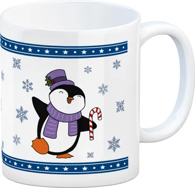 Produktbild von Tanzender Winter Pinguin Weihnachten Kaffeebecher