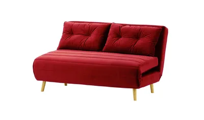Produktbild von SLF24 - Ausklappbaresofa Flic 142 cm - rot - Velluto 7