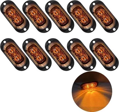 Produktbild von LED-Sicherheitsleuchten 2er Set, 12/24V Notstrombeleuchtung, Gelb, 3000K LED-Lampen