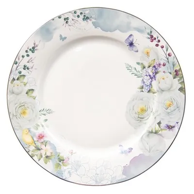 Image de Clayre & Eef BUTFP Grande assiette Ø 26 x 2 cm, multicolore, en porcelaine