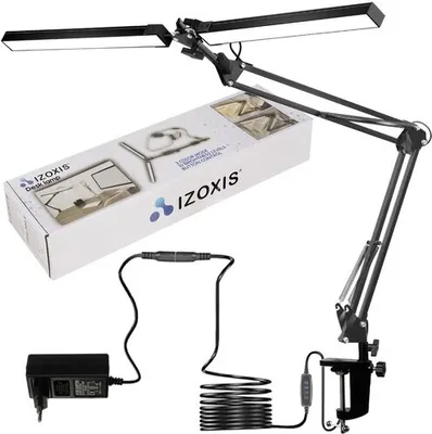 Obrázok produktu pre Izoxis 23080 Multifunkčná nastaviteľná stolná lampa 168 LED, 24W, 3200-6000k, čierna