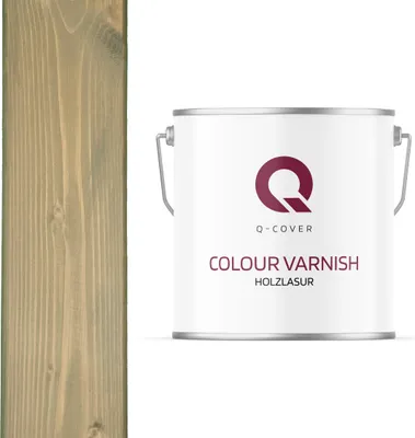 Produktbild von Holzlasur | Grau-gelb 5 L Satin Holzschutz Holzschutzlasur |  Lasur Wasserbasierte Innen Außen Lasur Abperleffekt Lasur Für Holz