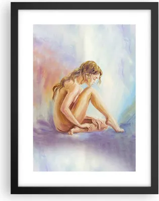 Produktbild von Gerahmtes Poster - Schwarzer Rahmen - Frau Nacktheit Abgesehen von - 30x40 cm - Wand Bild - Wanddeko - Wandbilder - Wandposter - Bilderrahmen - Bilder - Kunstdruck - Wandbild - P2BPA30x40-4174