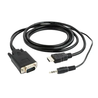 Produktbild von Gembird A-HDMI-VGA-03-10 Videokabel-Adapter 3 m HDMI + 3.5mm VGA (D-Sub) Schwarz