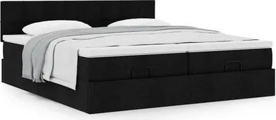 Produktbild von Maison Exclusive - Ottoman-Bett mit Matratzen Schwarz 160x200 cm Stoff