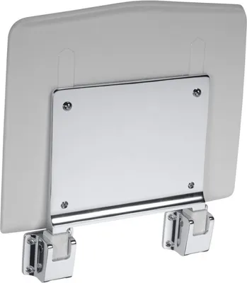 Produktbild von BELP Duschklappsitz Edelstahl Kunststoff Weiß poliert 350x70x340 mm, 120 kg Traglast für Bad & WC >> zum Bohren