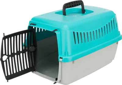 Produktbild von TRIXIE Transportbox Capri XXS - hellgrau/türkis - 26 × 25 × 39 cm