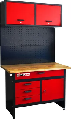 Produktbild von Holzmann Werkbank mit Hängeschrank und Lochwand WHL1200