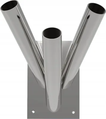 Produktbild von Flaggenhalter für 3 Flaggen – Wandmontage für den Außenbereich, Edelstahl V2A, dreifach