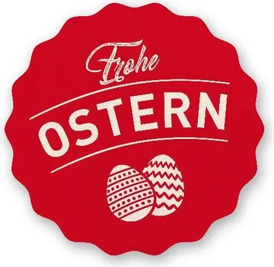Produktbild von Itenga Sticker 10 x Frohe Ostern rot