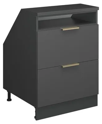Zdjęcie produktu dla Szafa skosna Vicco Rion Antracytowo-złoty 60 x 81.6 cm z 2 szufladami, korpus szafy głębokość 60 cm, Model 60263