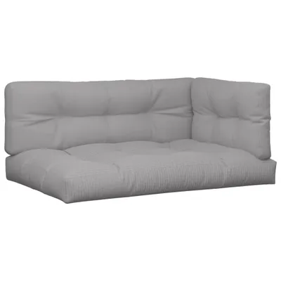 Produktbild von vidaXL Palettenkissen 5-tlg. Grau Stoff